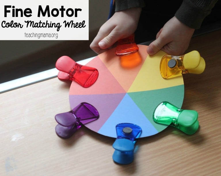 Fine Motor Color Matching Wheel