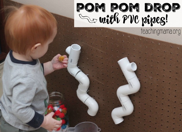 Pom Pom Drop with PVC Pipes