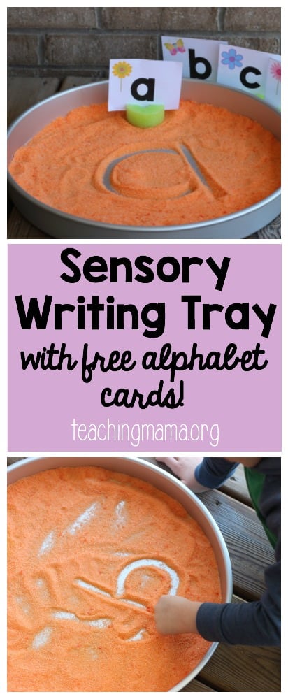 Sensory Writing Tray - with Free Alphabet Cards