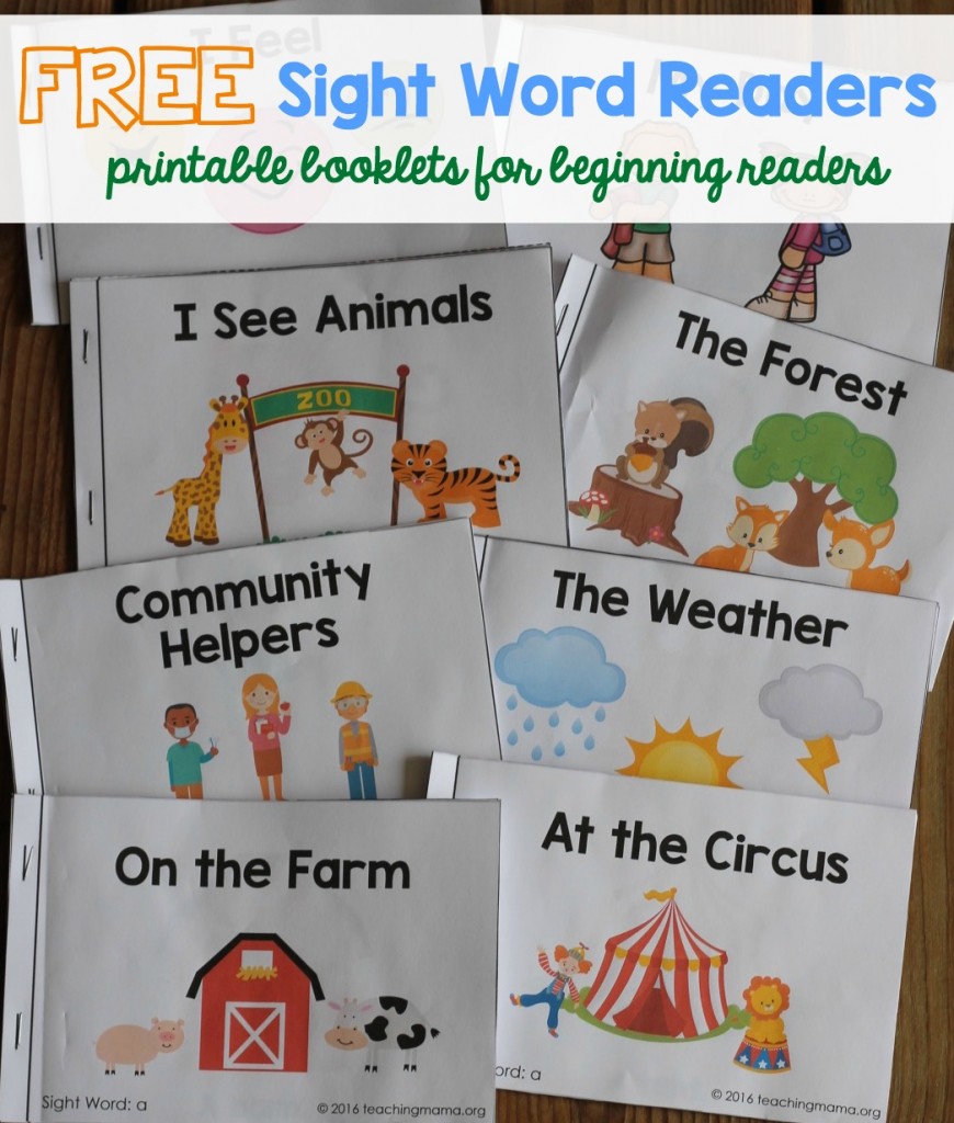 1 grade readers free printable Sight Readers Word