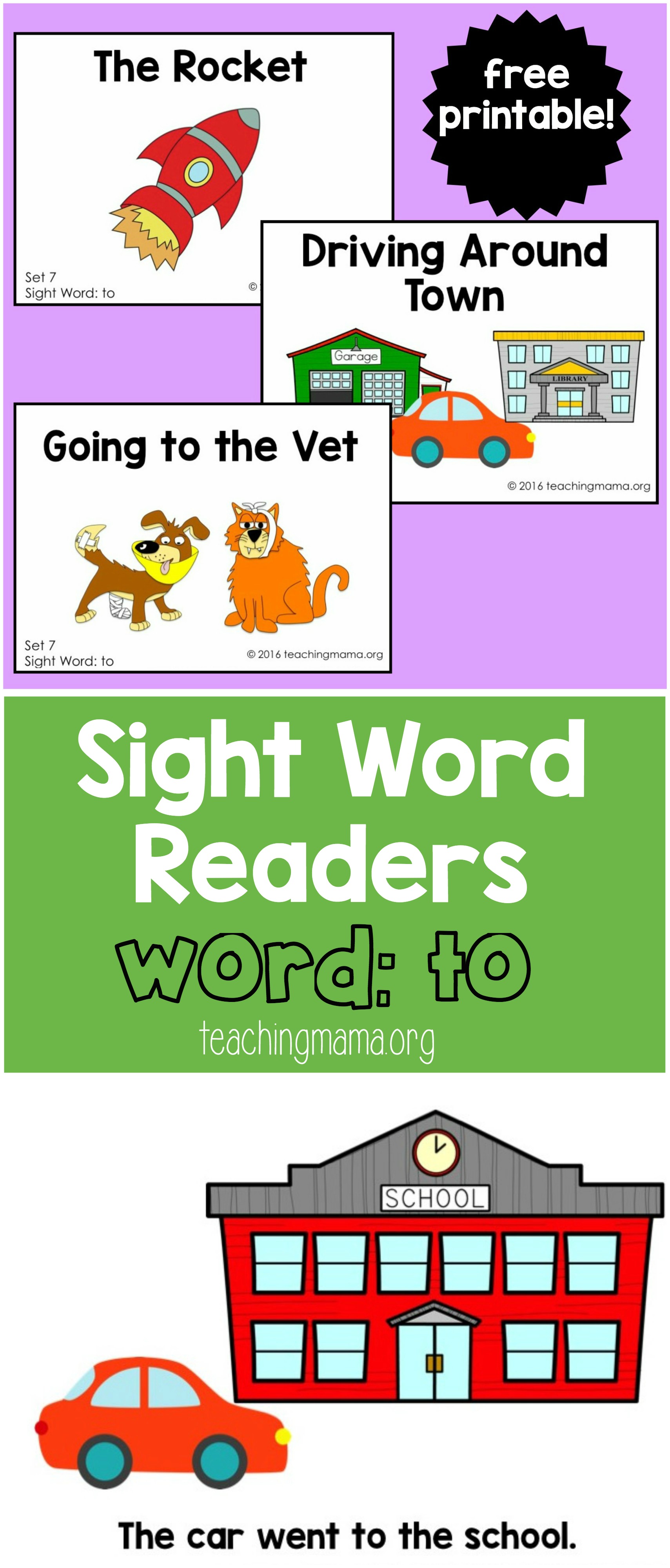 Sight Word Readers Word To