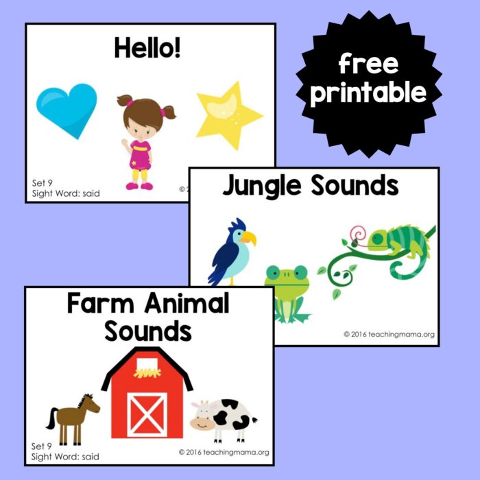 Sight Word Readers for the Word Said