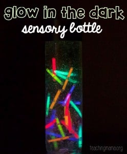 glow in the dark sensory bottle