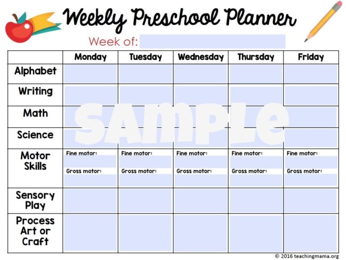Printable Preschool Planner - On Sale Now! - Teaching Mama