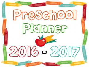 Weekly Preschool Planner
