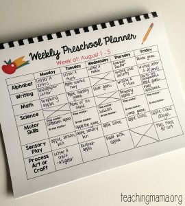 Weekly Preschool Planner - Teaching Mama