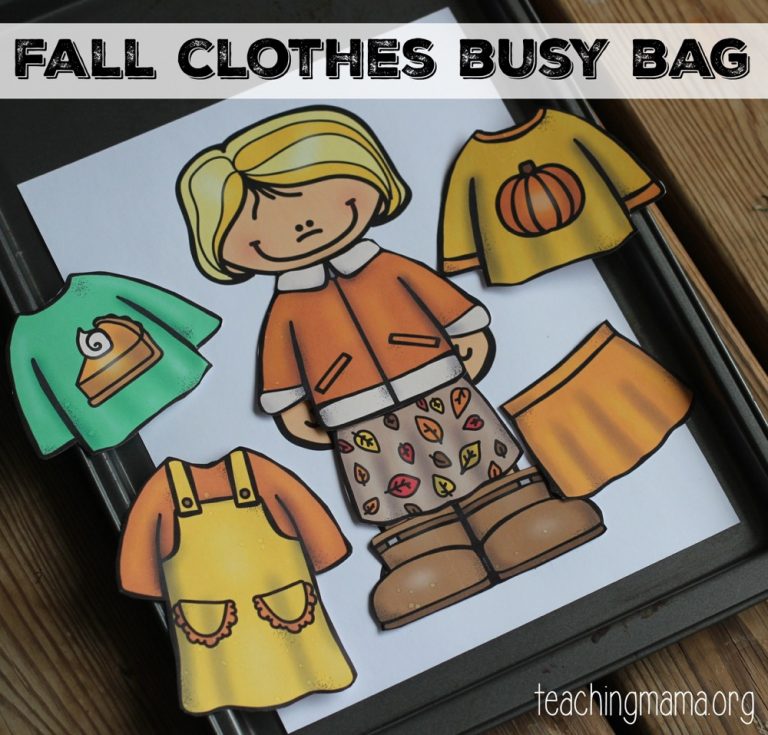 Fall Clothes Dress Up Busy Bag
