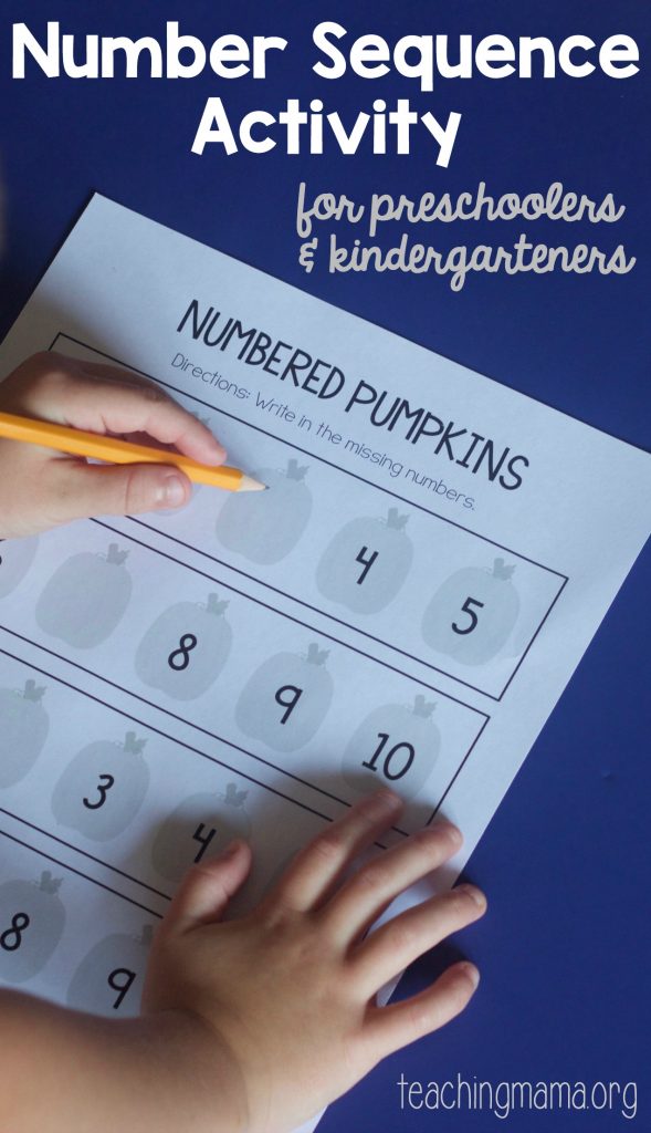 Numbered Pumpkins - Number Sequence Activity