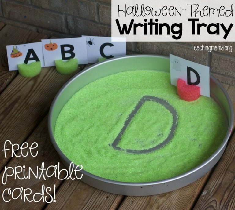 Halloween Themed Writing Tray