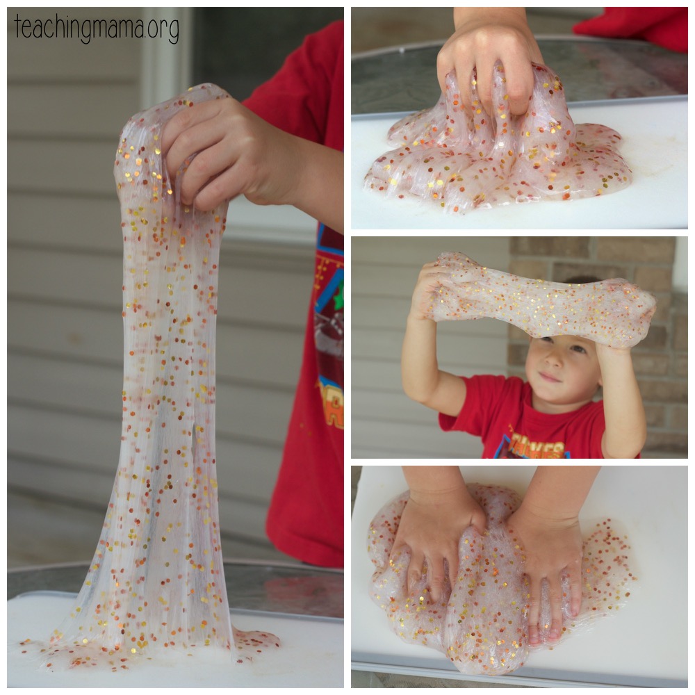 DIY Slime with Glitter Glue