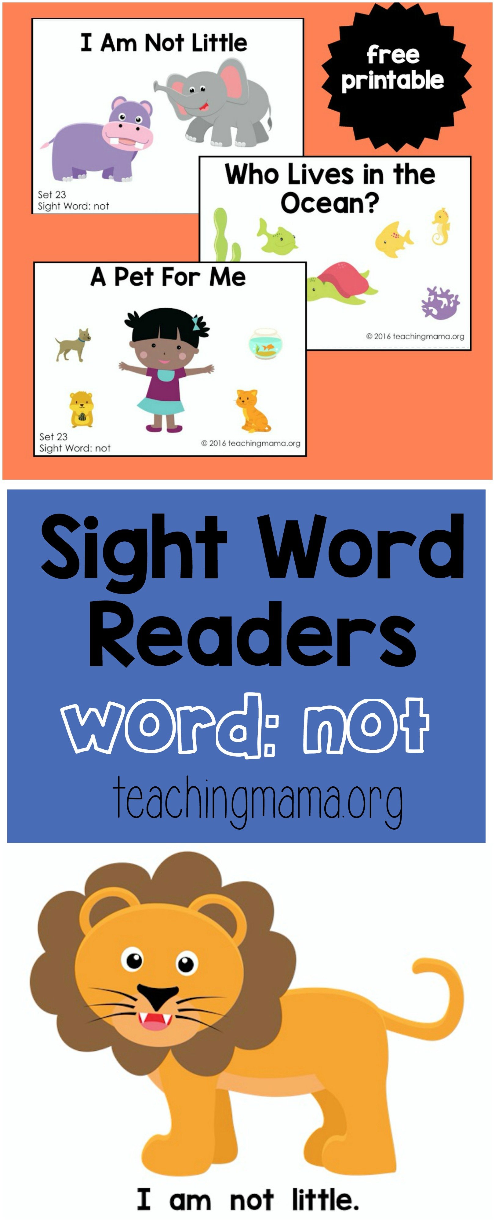 Sight Word Readers- Not