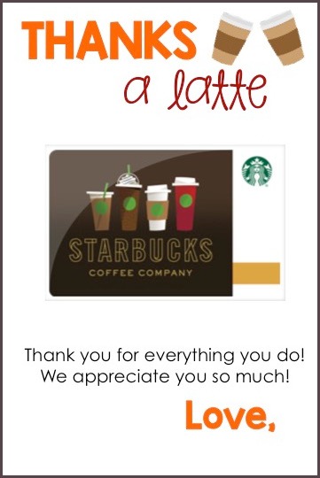 Thanks a Latte Printable