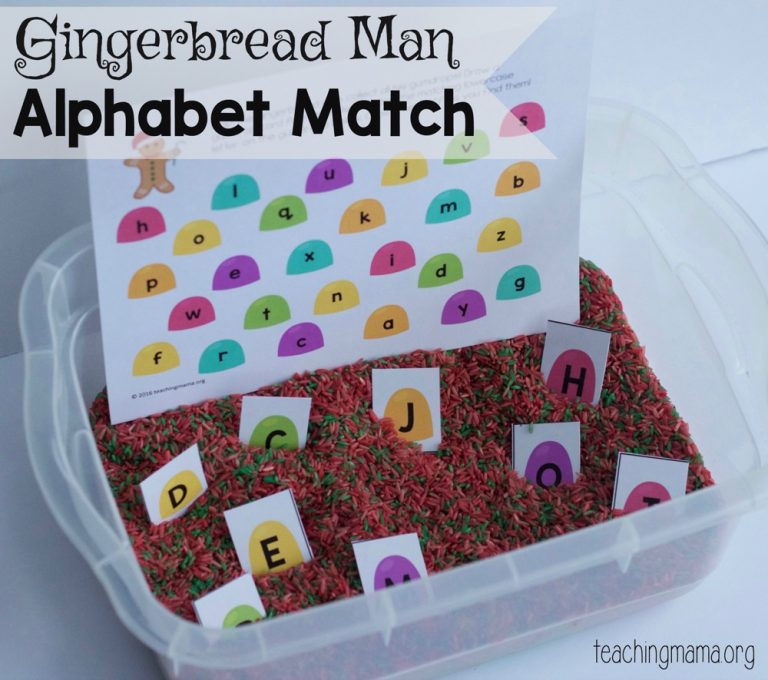 Gingerbread Man Alphabet Match Game