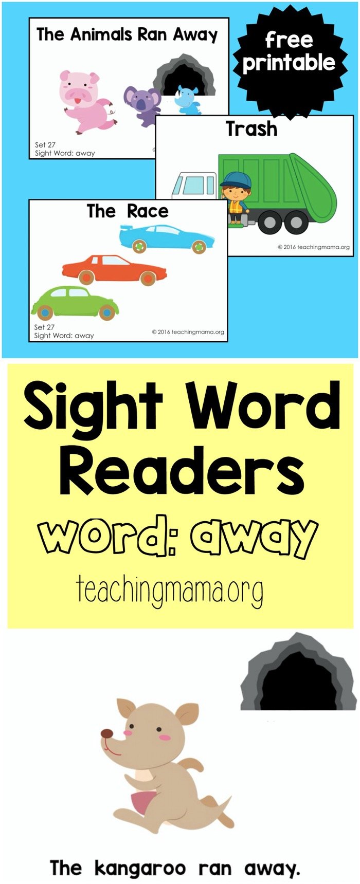 Sight Word Readers for the Word "Away"