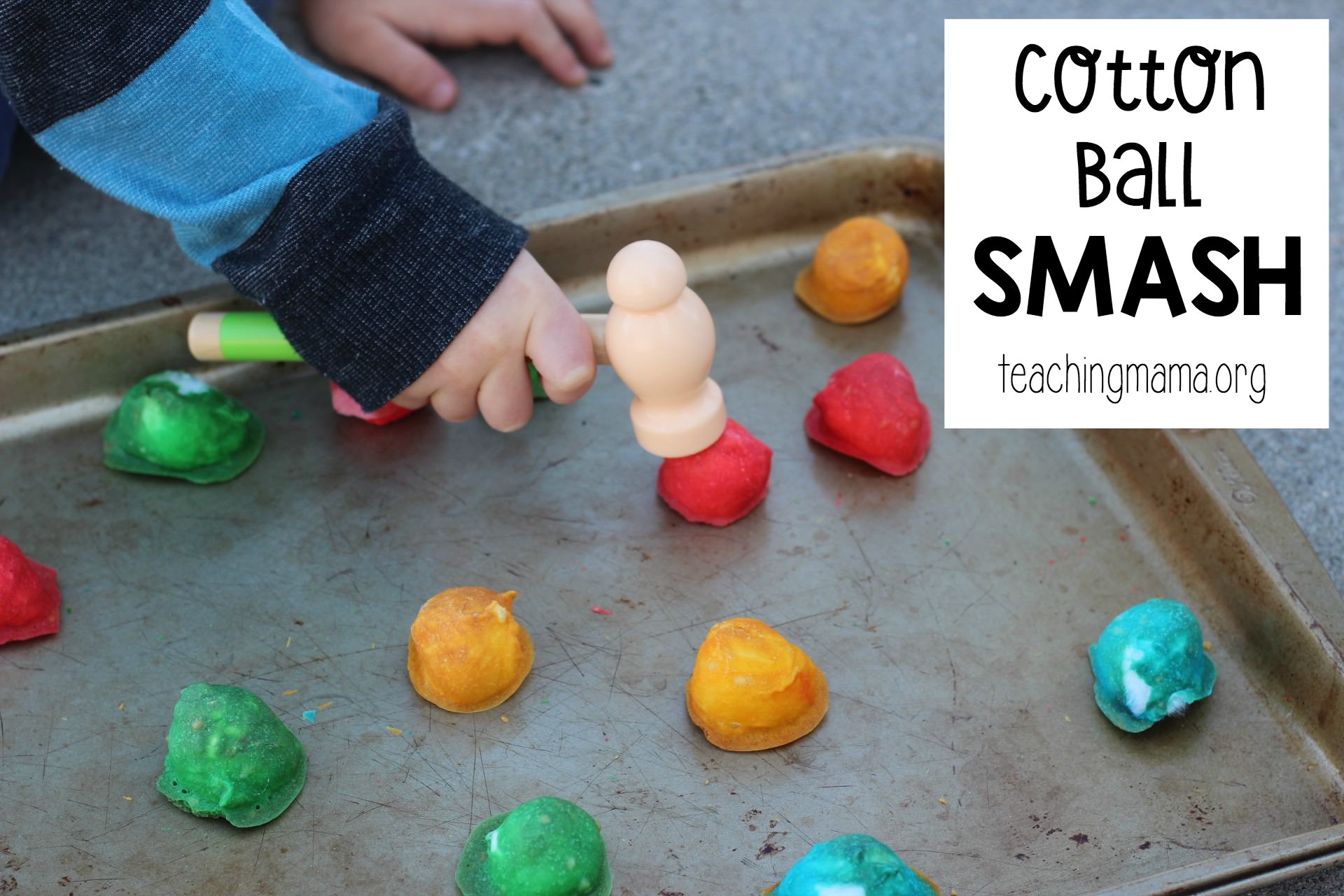 Baked Cotton Ball Recipe: Create then smash » Sensory Lifestyle