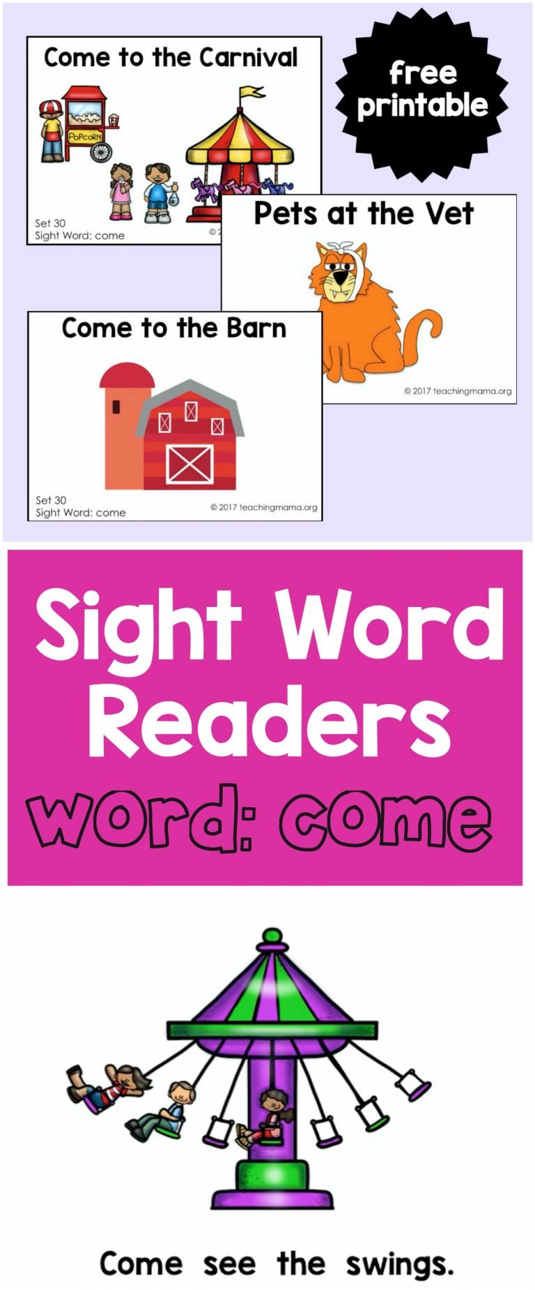 sight-word-readers-for-the-word-come-teaching-mama