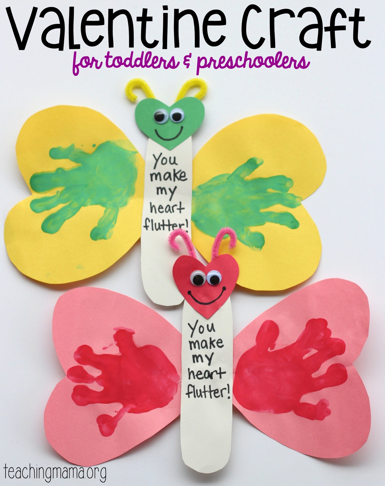 valentine crafts for one year olds