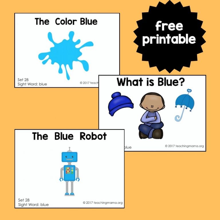 Sight Word Readers for the Word “Blue”