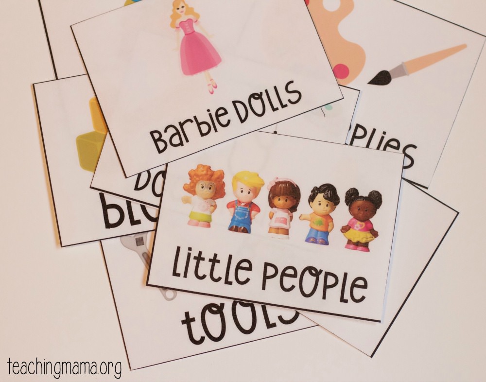 Free Printable Toy Storage Labels & Toy Organizing Tips