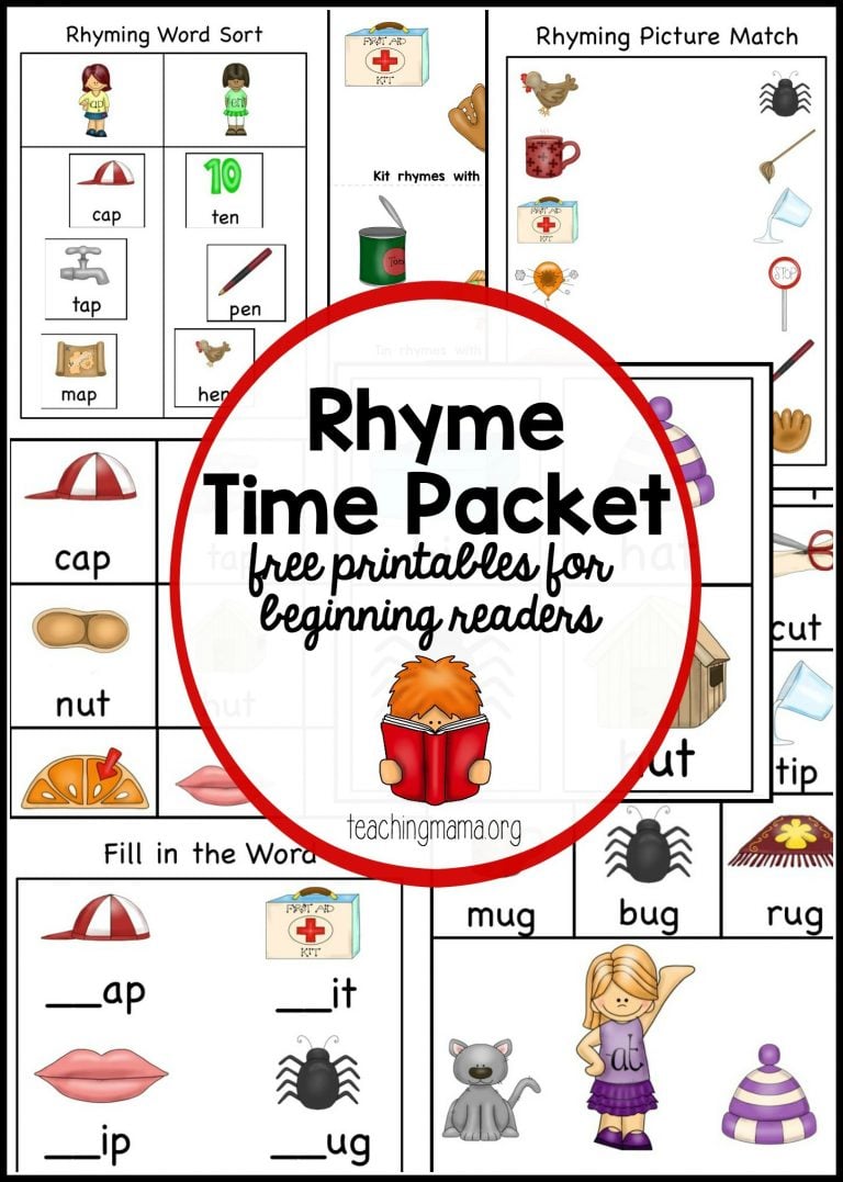 Rhyme Time Packet for Preschoolers