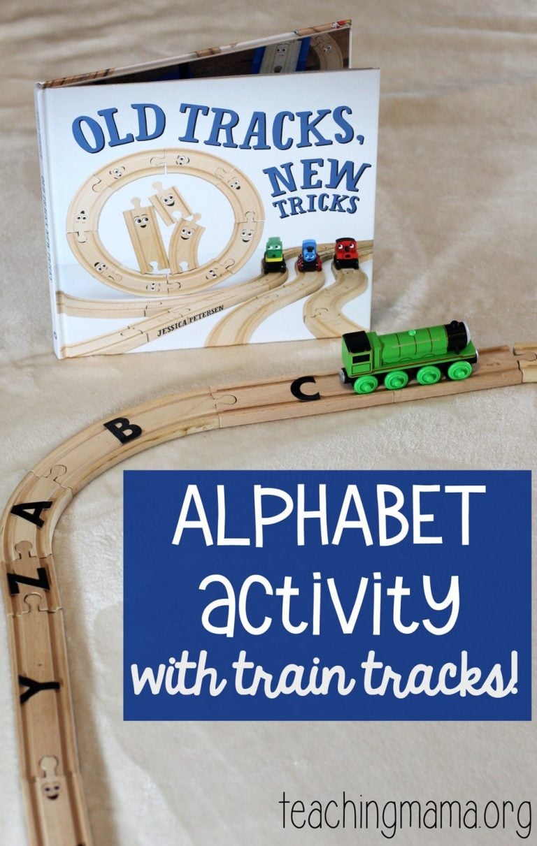Alphabet Activity with Train Tracks