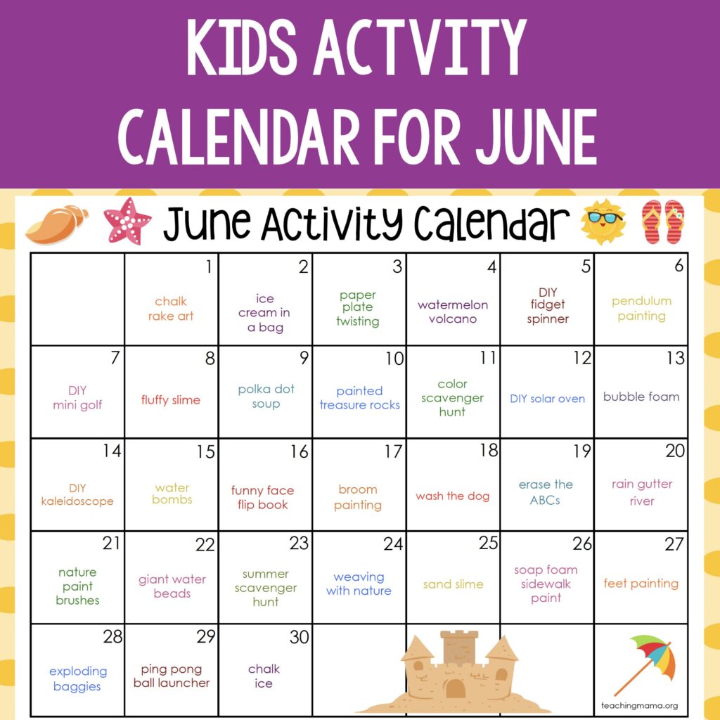 June Activity Calendar