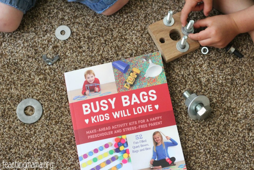 Nuts and Bolts Busy Bag Idea