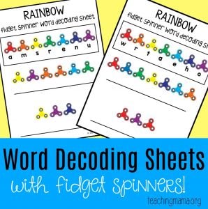 word decoding sheets