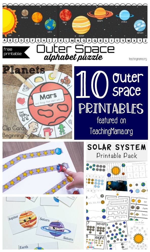 outer space printables