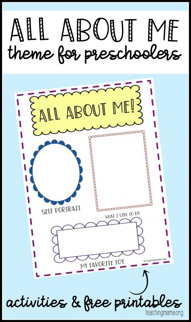 All About Me Chart For Preschool