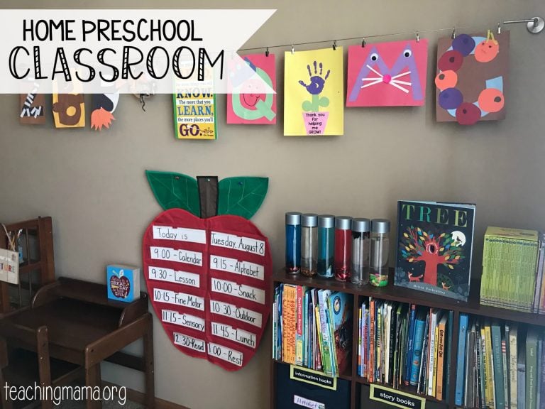Home Preschool Classroom Organization