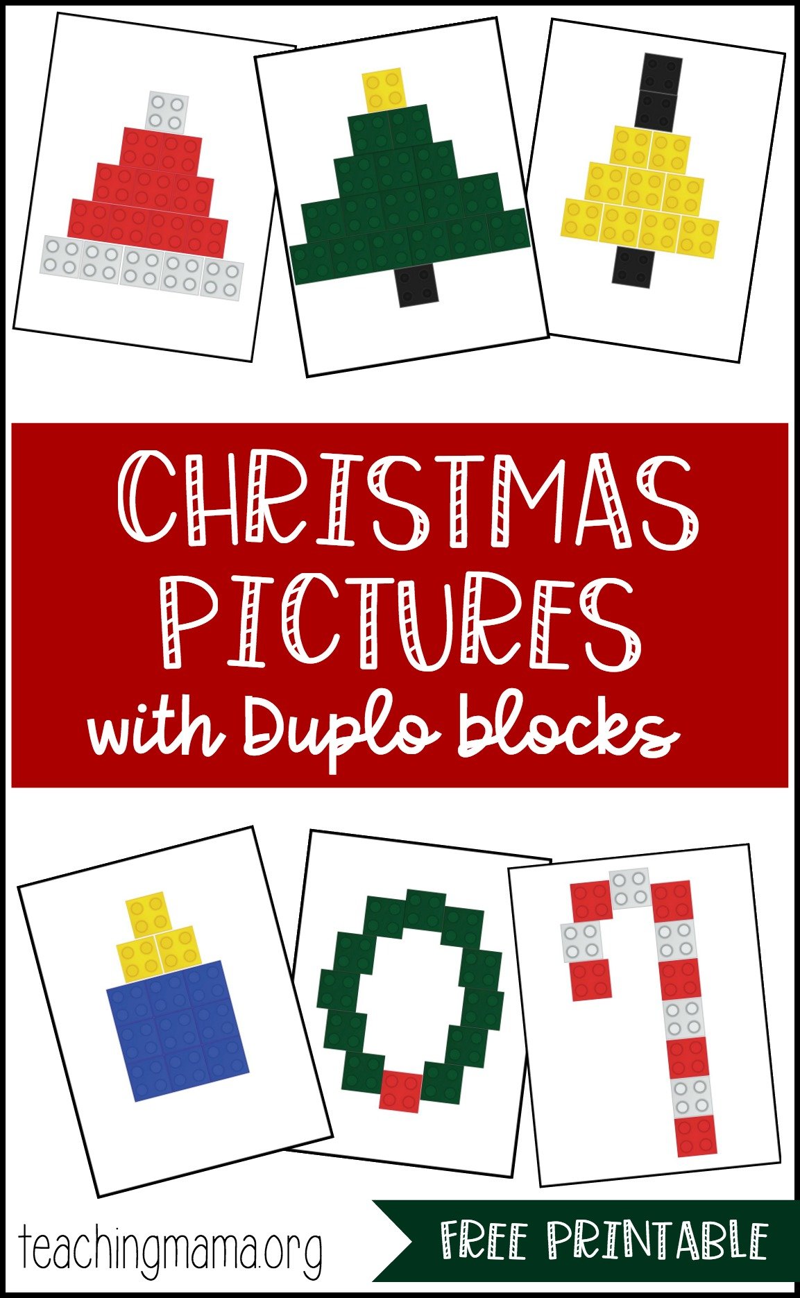Christmas Pictures using Duplo Blocks