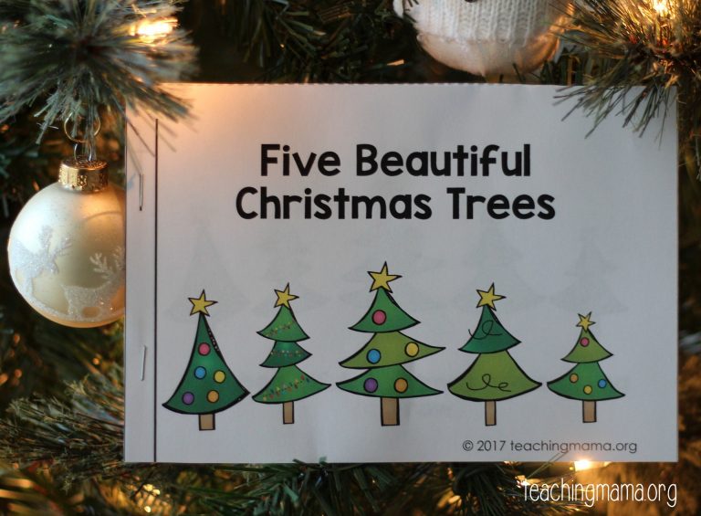 Five Beautiful Christmas Trees Booklet