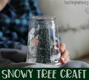 snowy tree craft