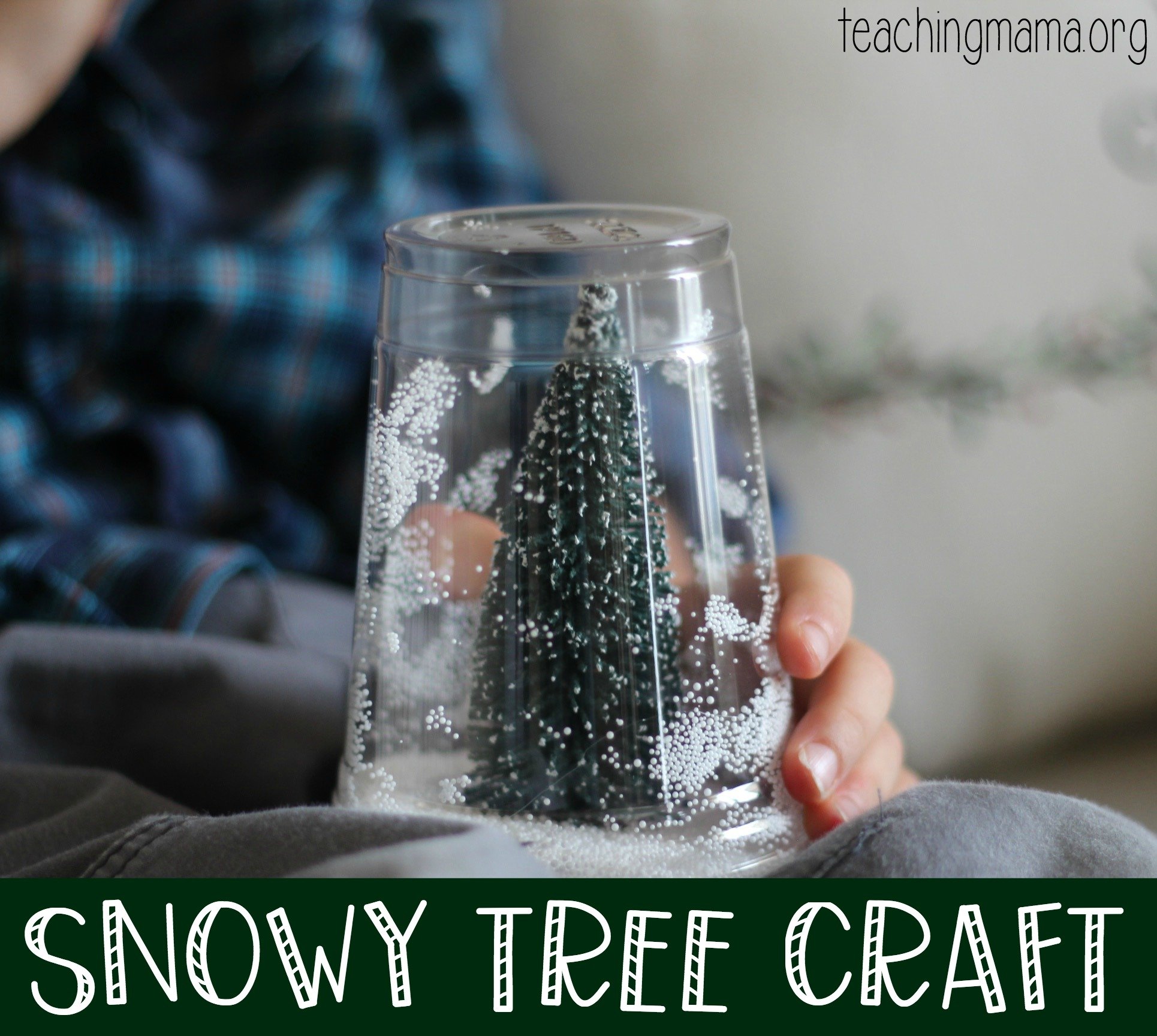 snowy tree craft