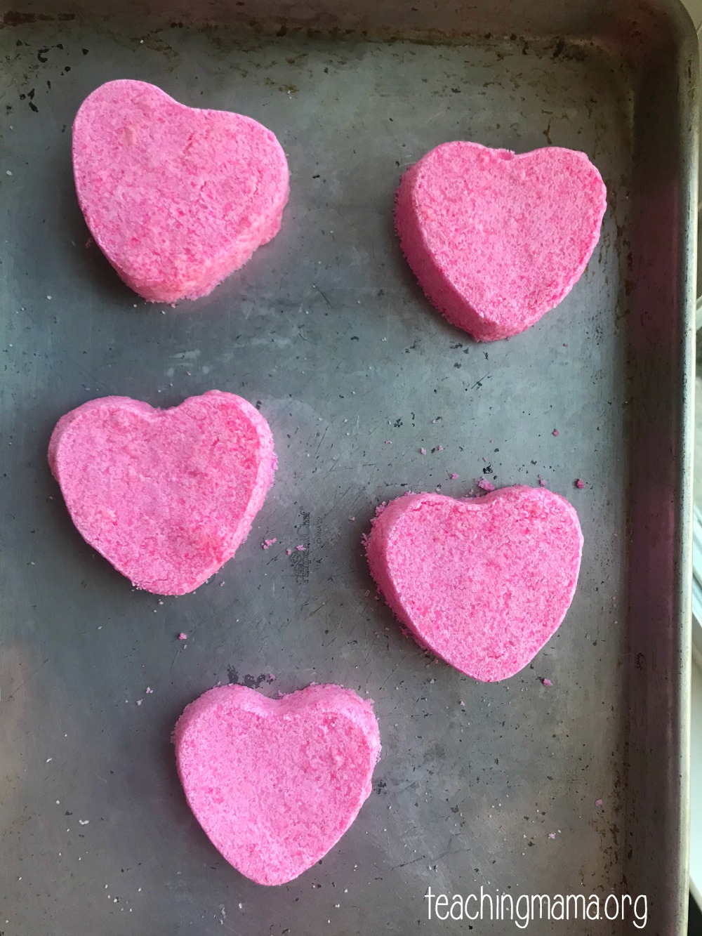 love heart bath bombs