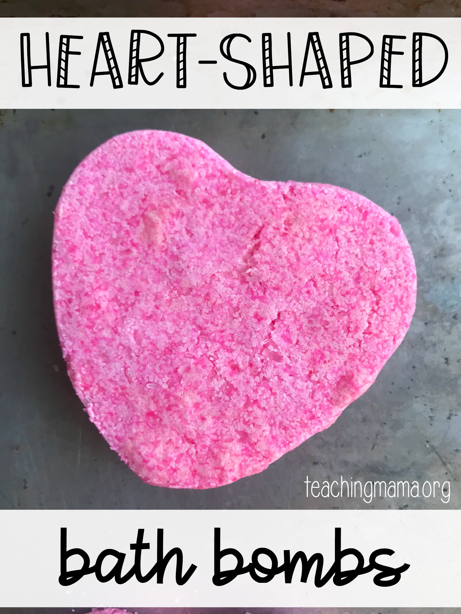 heart shaped bath bombs