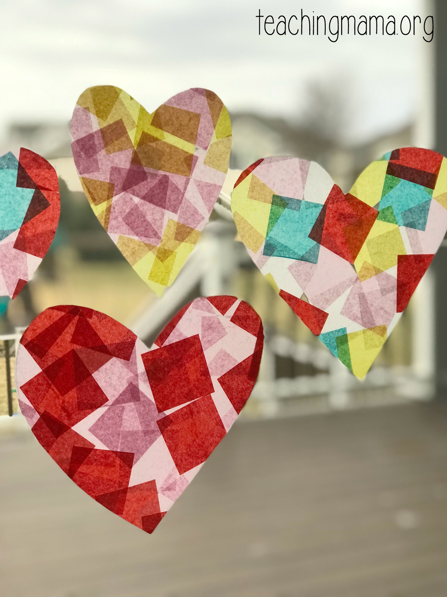 Tissue Paper Heart Sun Catcher – Housing a Forest