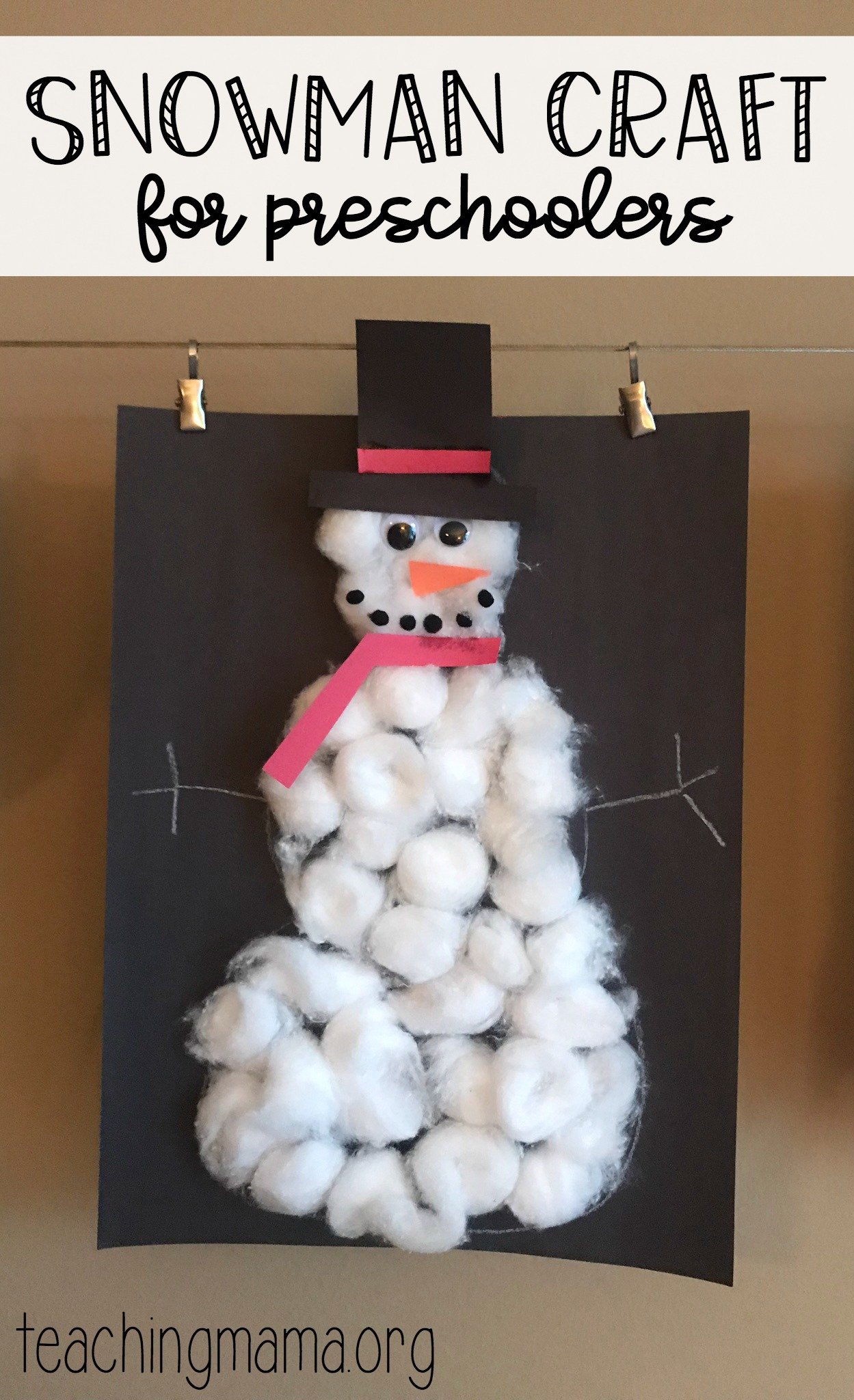 Easy Snowman Crafts for Winter Preschool Fun » Preschool Toolkit