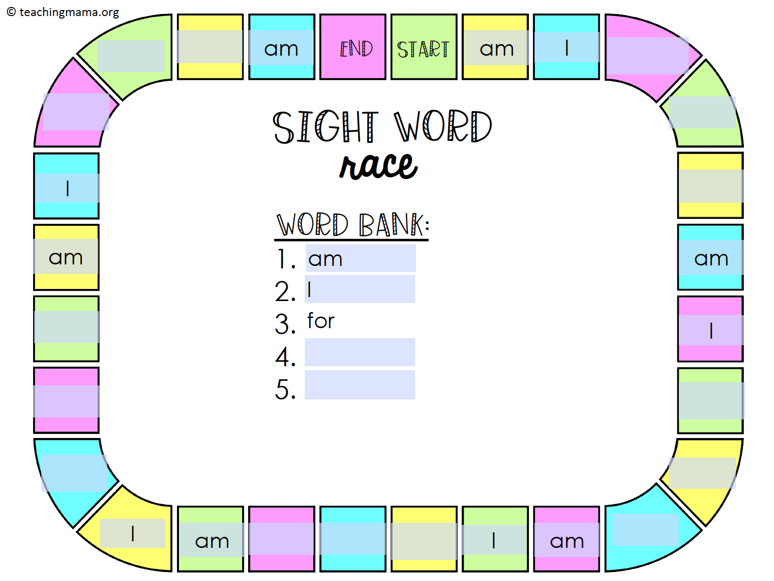 free printable sight word game to make for fall simply kinder sight