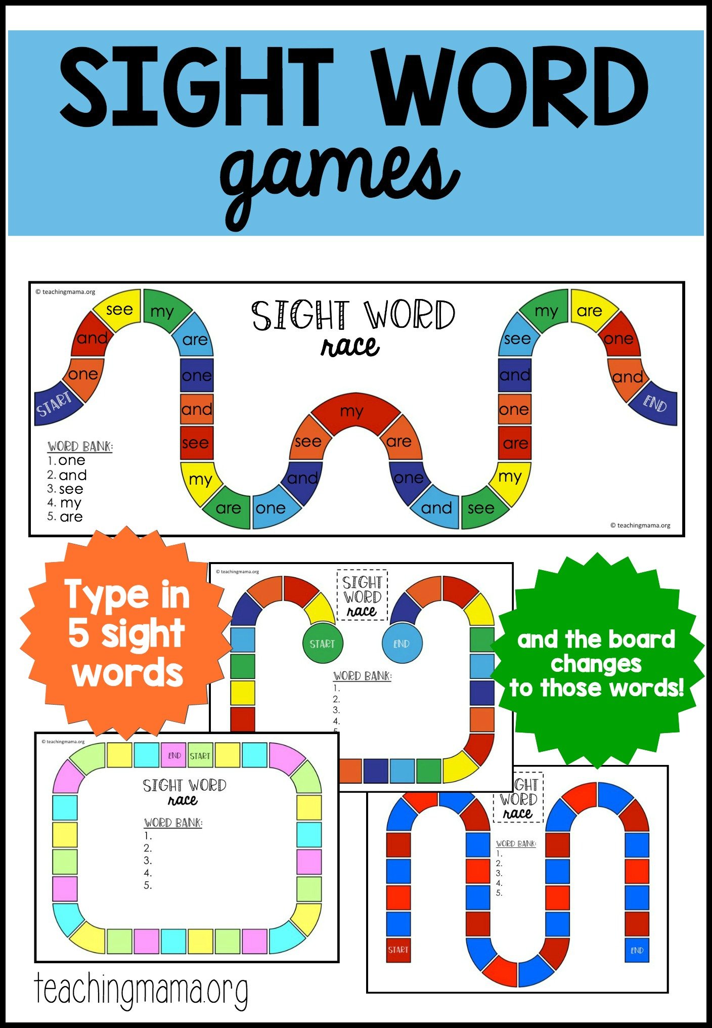 Sight Word Reader Games