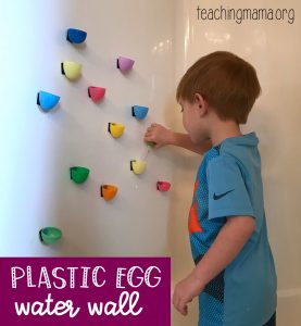 plastic egg water wall