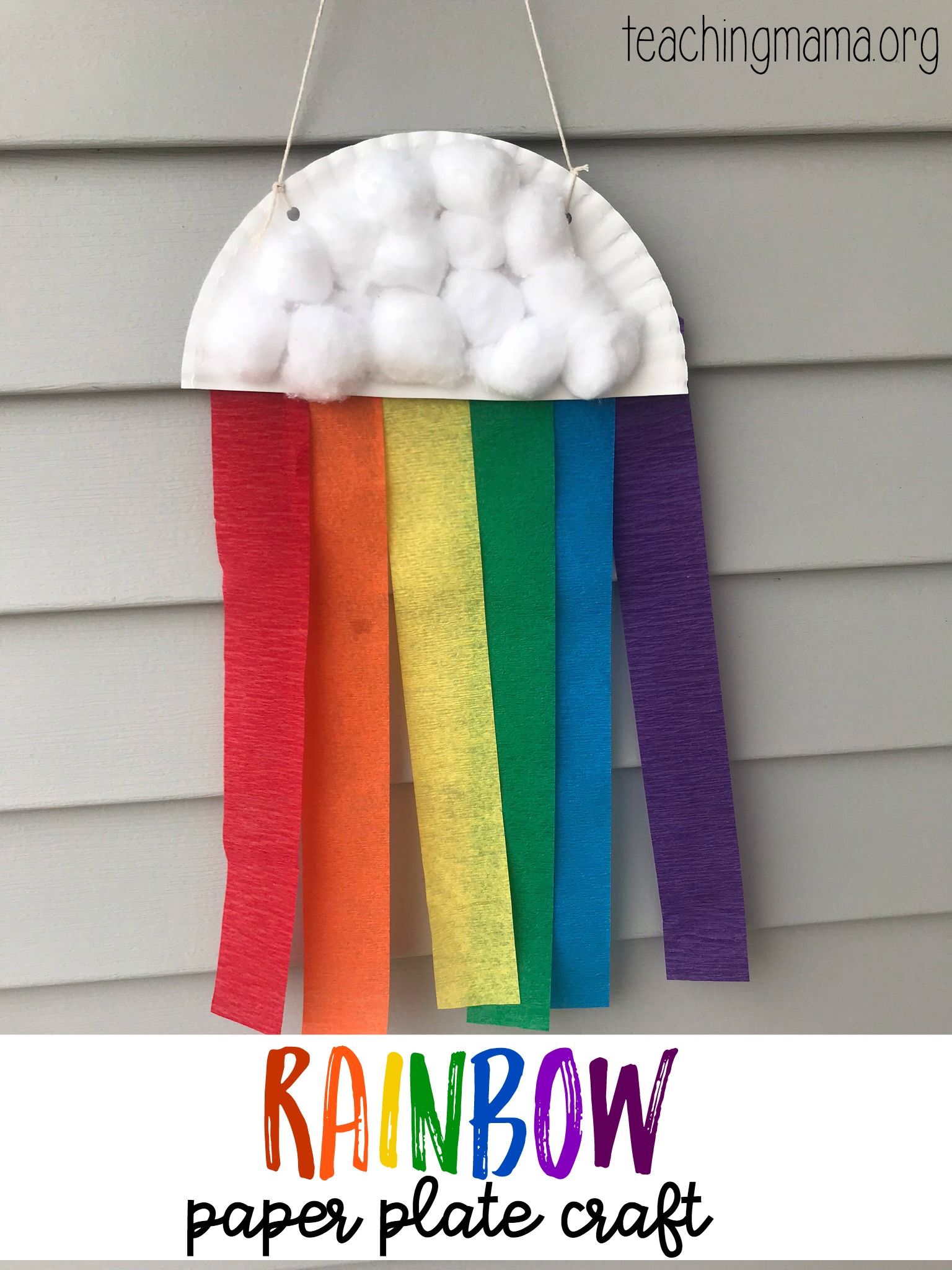 Paper plate rainbow craft for kids - Crafts By Ria