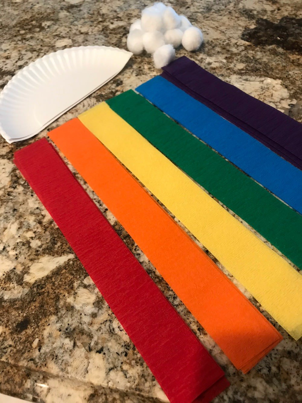 supplies for rainbow craft