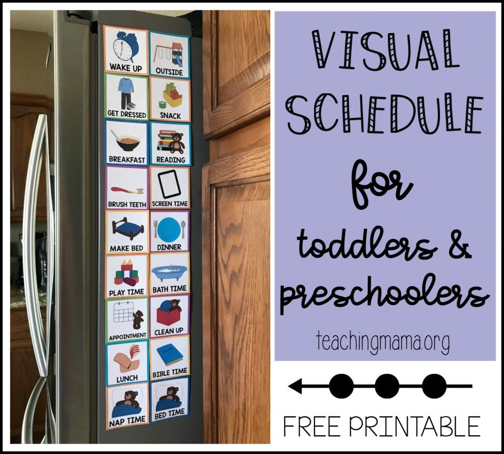 visual schedule for toddlers