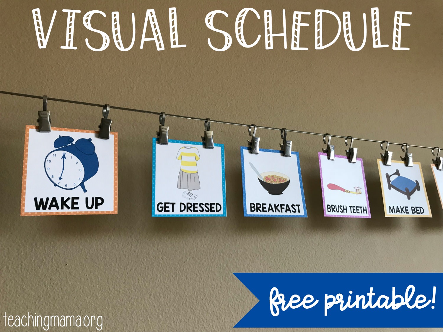 Toddlers Schedule Visual for