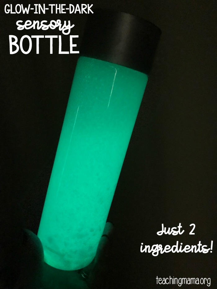 Glow-in-the-dark sensory bottle