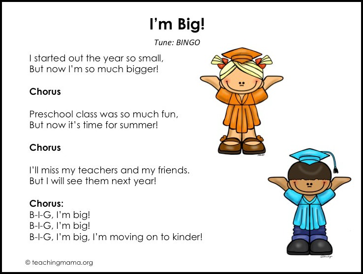 Preschool Graduation Songs Free Printables More Ideas