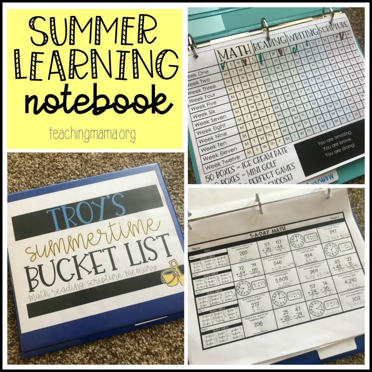 Summer Learning Notebooks