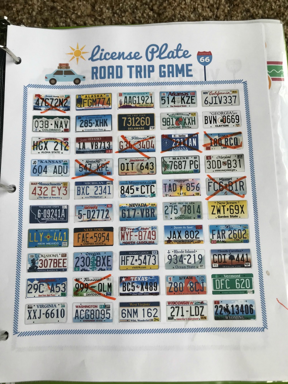 DIY Kids' Travel Binder + Free Printable Road Trip Games